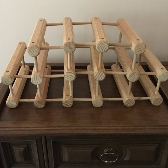 Hardwood Wine Rack Natural - Picture 6 of 7